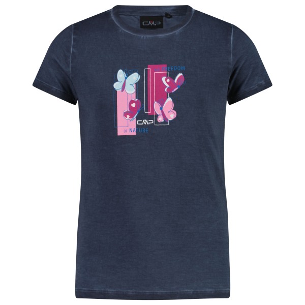 CMP - Girl's Stretch Dyed Jersey T-Shirt - T-Shirt Gr 116 blau von CMP