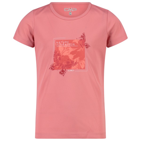 CMP - Girl's T-Shirt Piquet Print - Funktionsshirt Gr 104 rosa von CMP
