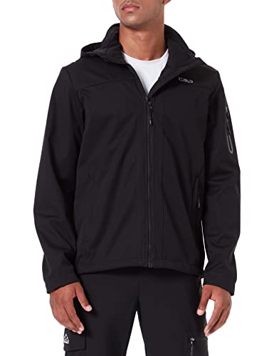CMP Herren Windproof and Waterproof Lightweight Softshell Jacket WP 8.000 Softshelljacke, Black, 46 von CMP