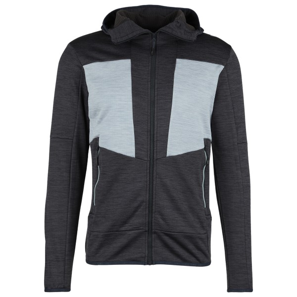 CMP - Jacket Fix Hood Melange Grid Tech - Fleecejacke Gr 46;48;50;52;54;56;58 blau;grau/schwarz von CMP