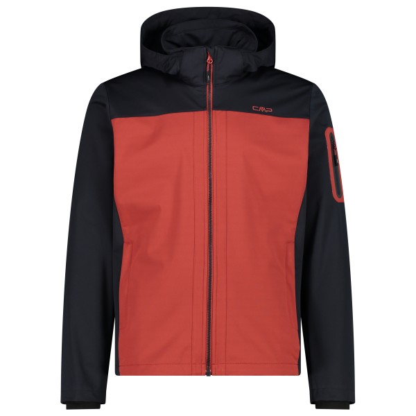 CMP - Jacket Zip Hood Light Softshell - Softshelljacke Gr 46 rot/schwarz von CMP