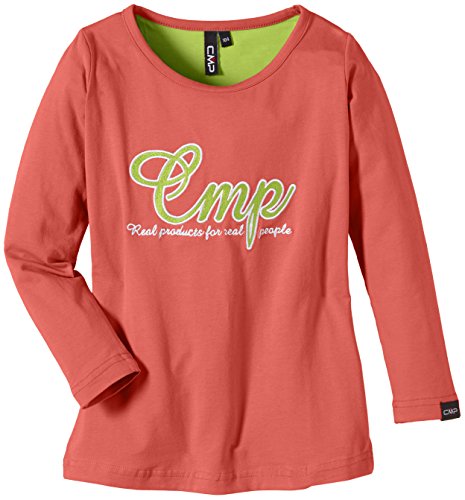 CMP Mädchen T-Shirt, Red Fluo, 116, 3D41545 von CMP