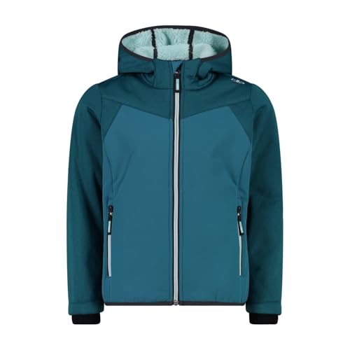 CMP Mädchenjacke mit fester Kapuze aus Softshell mit gekoppelter Jacke Unisex - Kinder und Jugendliche von CMP