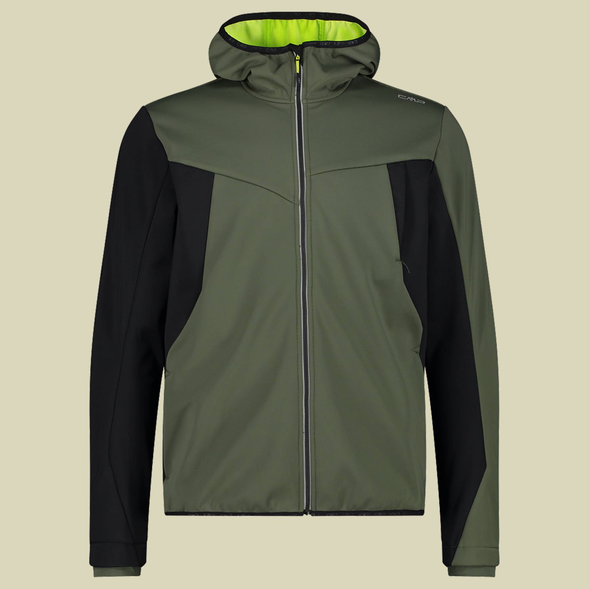 Man Jacket Fix Hood Softshell 33A2867 Größe 52 Farbe oil green von CMP