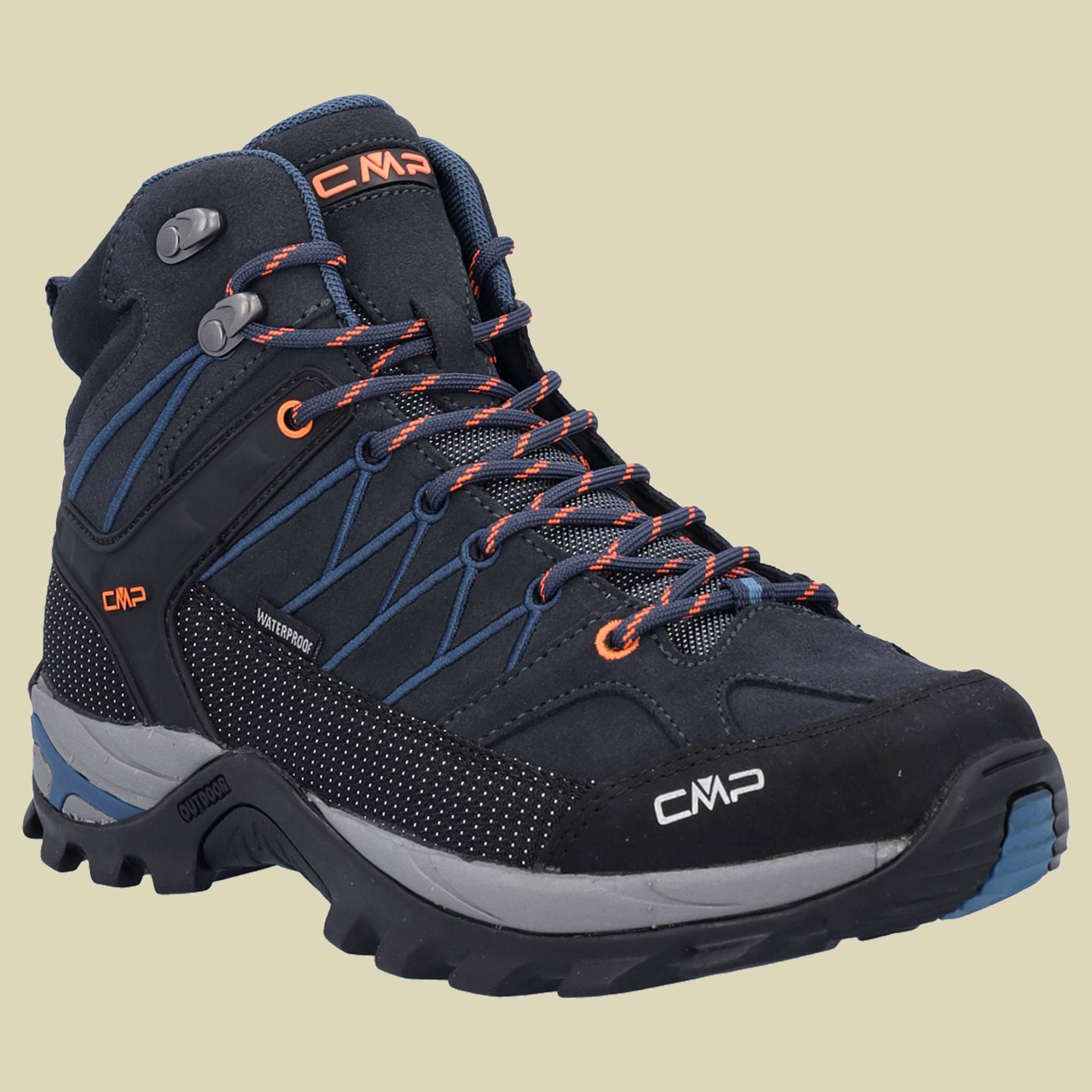 Rigel Mid Trekking Shoes WP Men Größe 42 Farbe 27NM b.blue-flash orange von CMP