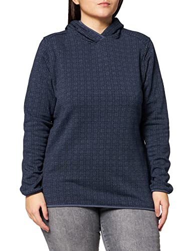 CMP - Sweatshirt aus Stretch-Fleece für Damen mit Fester Kapuze, Marineblau Mel.-B.Blau, D36 von CMP