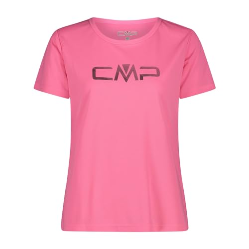 CMP Technisches T-Shirt mit Logo T-Shirt für Damen, Pink Fluo, 38 von CMP