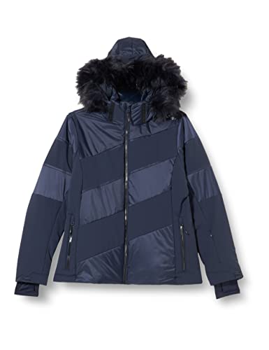 CMP - Damen-Ripstop-Jacke mit abnehmbarer Kapuze, Schwarz Blau, D36 von CMP