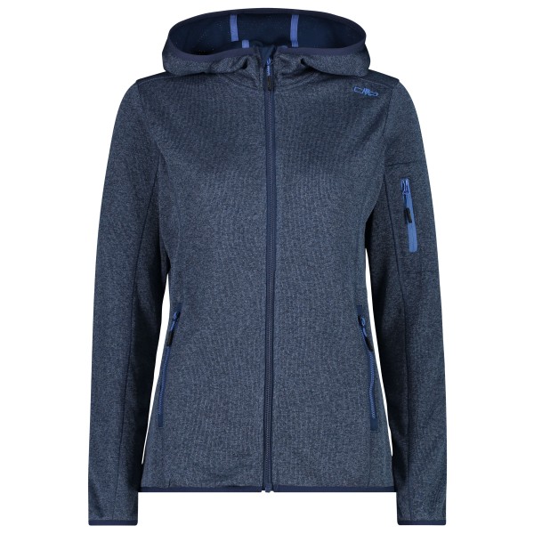 CMP - Women's Jacket Fix Hood Knitted + Mesh - Fleecejacke Gr 36 blau von CMP