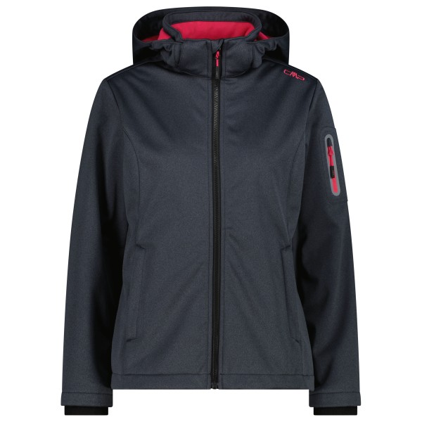 CMP - Women's Jacket Zip Hood Melange Softshell - Softshelljacke Gr 40 blau von CMP