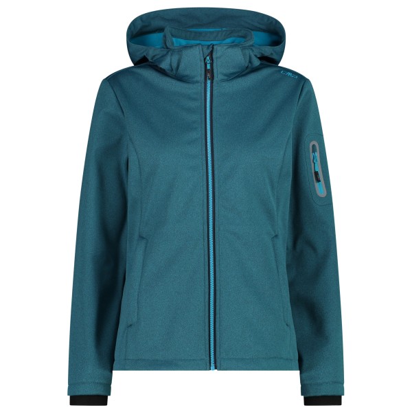CMP - Women's Jacket Zip Hood Melange Softshell - Softshelljacke Gr 44 blau von CMP