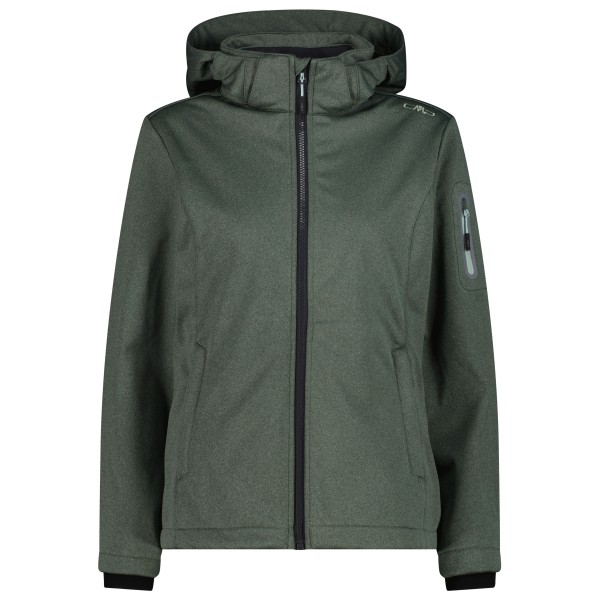 CMP - Women's Jacket Zip Hood Melange Softshell - Softshelljacke Gr 48 oliv von CMP
