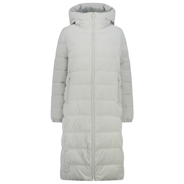 CMP - Women's Long Coat Fix Hood Nylon Silk Touch - Mantel Gr 40 grau von CMP