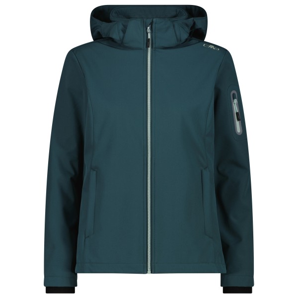 CMP - Women's Softshell Jacket Zip Hood - Softshelljacke Gr 42 blau von CMP