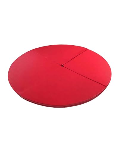Pole Dance Matte Faltbare Pole-Dance-Crashmatte - 120/150/160 Cm Rutschfeste Tanzstangenmatten, Kreissicherheitspfosten-Absturzmatte, für Aerial-Hoop-Yoga-Inversionen(Color:Red,Size:120cmx5cm(47"x2")) von CMYUN
