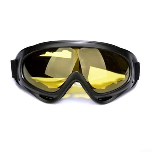 CNANRNANC Anti-Beschlag-Sonnenbrille für Motorrad, Sport, zum Radfahren, Reiten, Polycarbonat-Faser-Gläser (gelbe Gläser) von CNANRNANC
