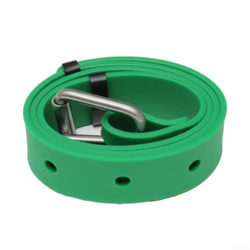 Verstellbarer schneidbarer Gewichtsgürtel, Edelstahl-Schnalle, Silikon, ideal zum Tauchen (grün) von CNANRNANC