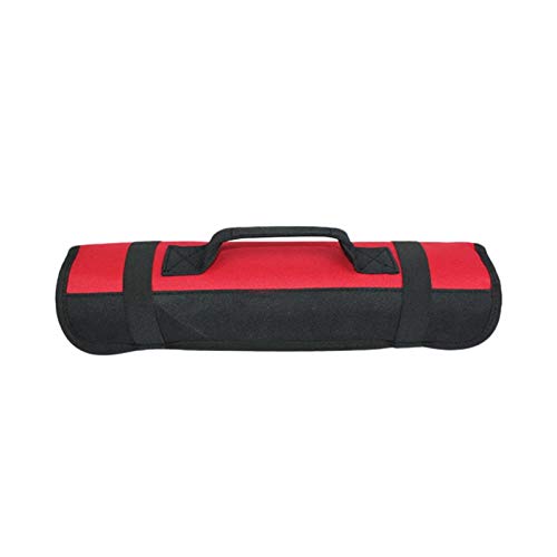 Multifunktions-Werkzeugtaschen Praktische Tragegriffe Rollentaschen Oxford Canvas Meißel Elektriker Toolkit Instrumentenfall Werkzeugtasche (Color : Red1) von CNRTSO