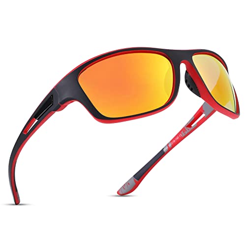 COASION Polarisiert Sportbrille Sonnenbrille Fahrradbrille Herren Damen Schnelle Brille für Ski Angeln mit Uv400 Schutz von COASION