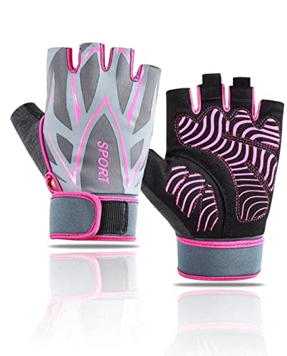 COAVEL Fitness-Handschuhe für Damen mit integrierter Handgelenkbandage und gepolsterter Handfläche, speziell für Gewichte, Crossfit, Klimmzüge, Fitness, Gym. von COAVEL