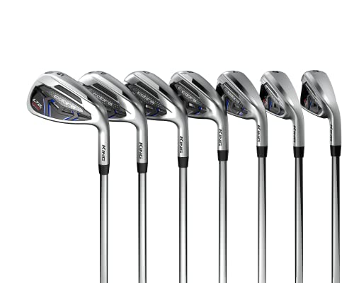 Cobra Golf 2022 LTDX Eisen Set Eine Länge Satin Chrom-Rot-Blau (Herren, Rechtshänder, KBS PGI 65, Senior Flex, 5-GW) von COBRA