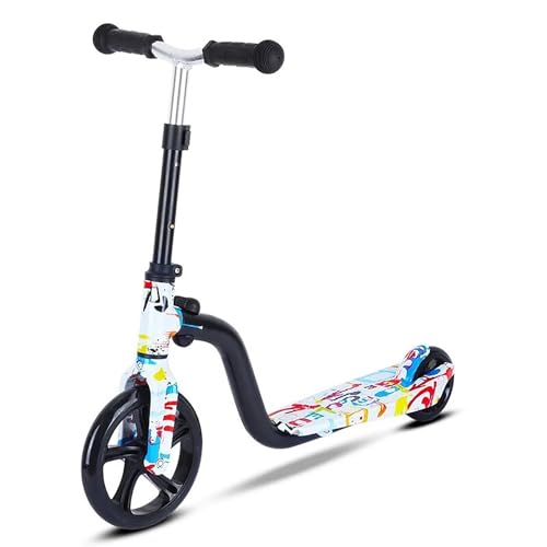 Verstellbarer Kinderroller, Zweirad-Trittroller, geeignet für Jugendliche und Erwachsene, Vorder- und Hinterradbremsen, Hinterachsstifte, faltbar und höhenverstellbar (Color : A2) von COCZOO