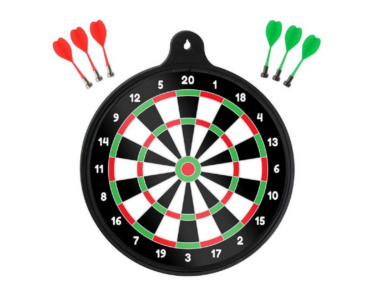 COFI 1453 Dartscheibe Multi Games, (Spielboard mit Zubehör, 1 Spielscheibe, 6 Magnetdarts, 6 Klettbälle, 1 Haken zur Befestigung), 2-in-1 Spielbrett mit Magnet-Darts & Klettspiel für Kinder & Familie von COFI 1453