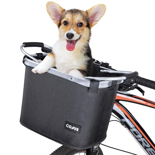 COFIT Faltbarer Fahrradkorb, Abnehmbarer Mehrzweck-Fahrradkorb für Haustiere, Einkaufe, Pendler, Camping und Outdoor von COFIT