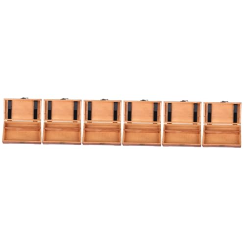 COHEALI 6 Stück Holz Federmäppchen Kiefernholz Aufbewahrungsbehälter Aufbewahrungsbehälter Praktischer Stiftehalter Behälter Schreibwarenhalter Behälter Praktischer von COHEALI
