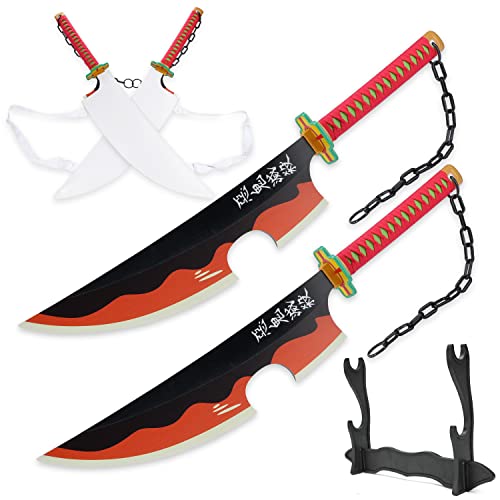 Cold Blade Demon Slayer Schwert – 104,1 cm Anime Katana Replik mit Gürtel und Ständer – Tengen Uzui Schwerter mit authentischem Design von COLD BLADE