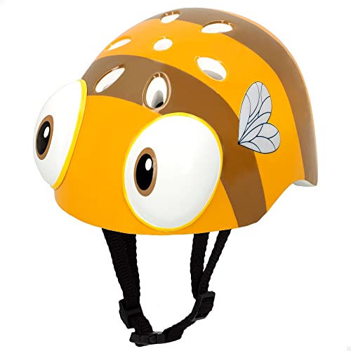 COLORBABY K3yriders Kinder 3D Biene Helm Kinder 3 Jahre 20x23x18cm für Fahrräder und Roller (46782) von COLORBABY