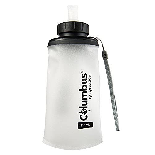 Columbus 500 ML Soft Flask Bottle, Durchsichtig/Schwarz, One Size von COLUMBUS