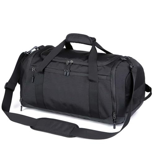 COLseller Faltbare Reisetasche für Herren & Damen Weekender Bag mit Schuhfach und Nassfach Kliniktasche Geburt Fitnesstasche Krankenhaustasche,Black von COLseller