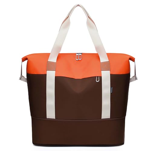 COLseller Große Reisetasche Sport Duffel Bag Travel Bag mit Kulturtasche Schuhfach für Flugzeug Reisen,A von COLseller