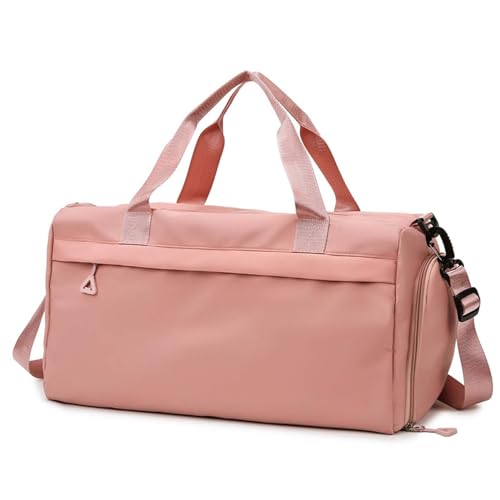 COLseller Kleine Reisetasche Faltbare Weekender Reisetasche Travel Duffle Bag Sport Tasche für Reisen Gym Urlaub Übernachtung,Pink von COLseller