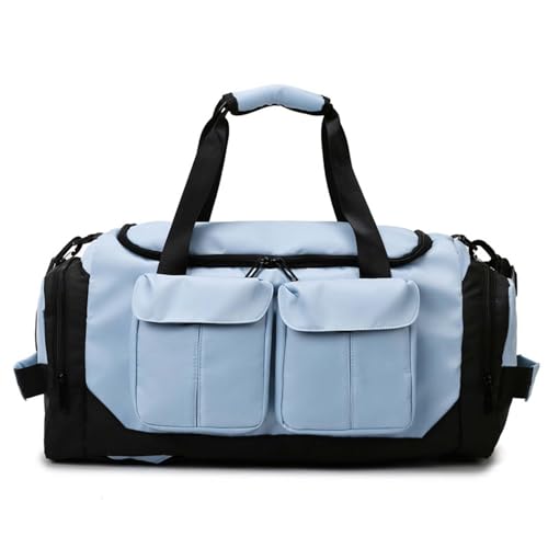 COLseller Leichte Faltbare Reisetasche Gepäcktasche Große Übernachtungstasche Kliniktasche Geburt Fitnesstasche Krankenhaustasche,Blue von COLseller