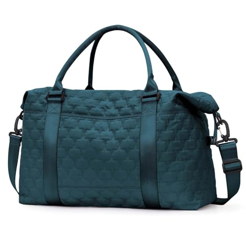 COLseller Reisetasche Damen Handgepäck Tasche Kliniktasche Weekender Bag mit Kulturtasche Schuhfach für Flugzeug Reisen,Green von COLseller