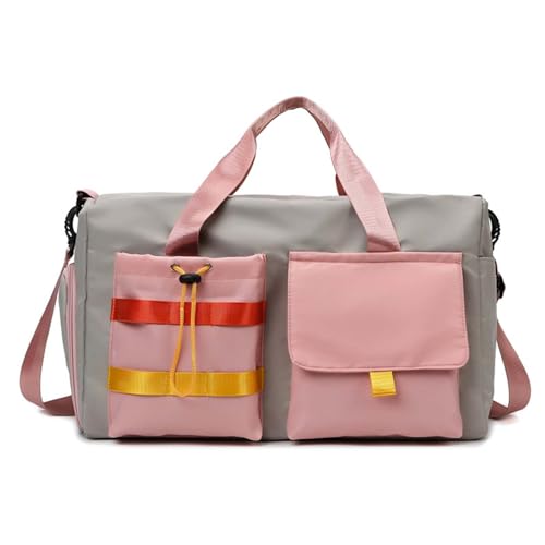 COLseller Reisetasche Damen Handgepäck Tasche Weekender Bag mit Schuhfach und Nassfach Travel Bag mit Kulturtasche Schuhfach für Flugzeug Reisen,Gray von COLseller