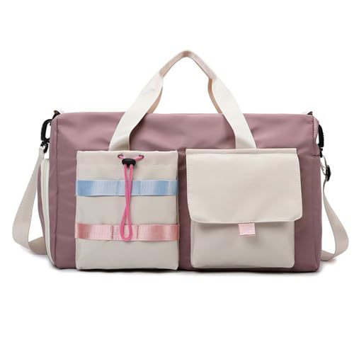 COLseller Reisetasche Damen Handgepäck Tasche Weekender Bag mit Schuhfach und Nassfach Travel Bag mit Kulturtasche Schuhfach für Flugzeug Reisen,Pink von COLseller