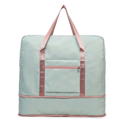 COLseller Reisetasche Damen Sport Duffel Bag Damen Reisetaschen mit Schuhfach für Kurze Reisen, Airline, Krankenhaus, Strand,Light Green von COLseller