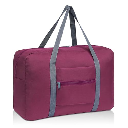 COLseller Reisetasche Damen Sporttasche Handgepäck mit Schuhfach und Nassfach Travel Bag mit Kulturtasche Schuhfach für Flugzeug Reisen,Red von COLseller