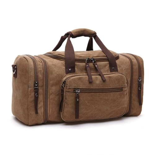 COLseller Reisetasche Damen Sporttasche Weekender Bag mit Schuhfach und Nassfach Travel Bag mit Kulturtasche Schuhfach für Flugzeug Reisen,Brown von COLseller