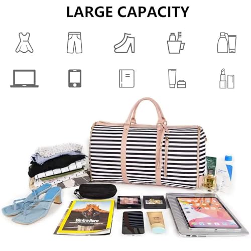 COLseller Reisetasche mit Handschlaufe Reisetasche Damen Sporttasche Weekender Bag Schwimmtasche Wasserdicht für Reise Gym,Black von COLseller