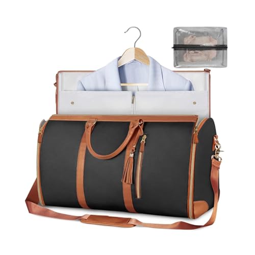 COLseller Reisetasche mit Handschlaufe Reisetasche Damen Sporttasche Weekender Bag Schwimmtasche Wasserdicht für Reise Gym,Brown von COLseller