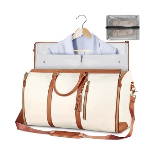COLseller Reisetasche mit Handschlaufe Reisetasche Damen Sporttasche Weekender Bag Schwimmtasche Wasserdicht für Reise Gym,White von COLseller