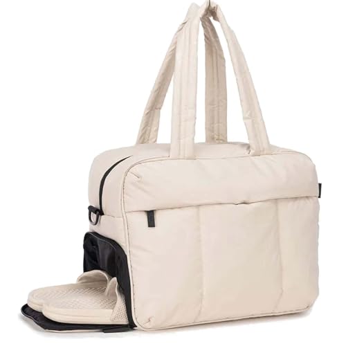 COLseller Sport Duffel Bag Damen Gepäck Serie Praktische Reisetasche Wasserabweisende Weekender Gym Travel Bag Handgepäck Tasche Trainingstasche für Damen Herren,White von COLseller