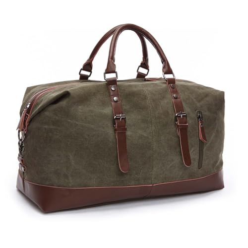 COLseller Sport Duffel Bag Damen Handgepäck Tasche Weekender Bag Travel Bag mit Kulturtasche Schuhfach für Flugzeug Reisen,Green von COLseller