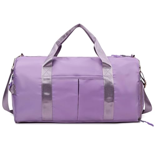 COLseller Sport Duffel Bag Damen Reisetasche Damen Sporttasche Wasserabweisende Weekender Gym Travel Bag Handgepäck Tasche Trainingstasche,Purple von COLseller