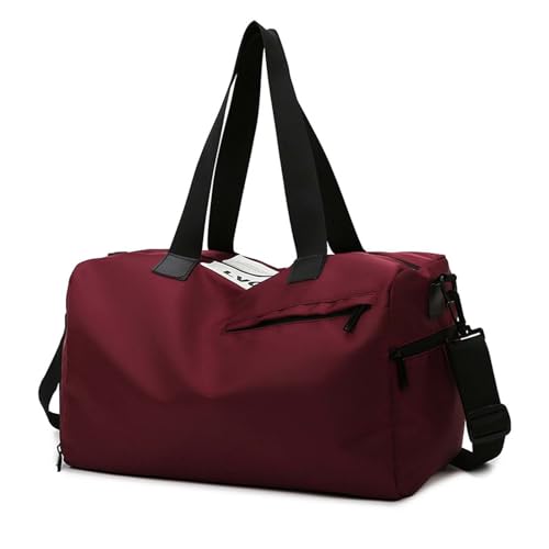 COLseller Sport Duffel Bag Damen Weekender Bag Schwimmtasche Wasserdicht Travel Bag mit Kulturtasche Schuhfach für Flugzeug Reisen,Red von COLseller