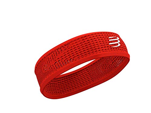 COMPRESSPORT Erwachsene (Unisex) Thin Headband On/Off Laufstirnband, red, eine Größe von COMPRESSPORT